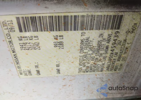 2012 Nissan Altima 2.5 S from USA, damaged, VIN 1N4AL2AP1CN459439